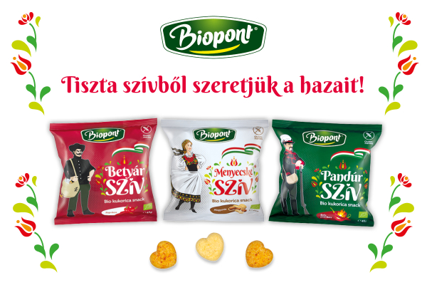 Újdonság - Magyar szív bio kukorica snackek